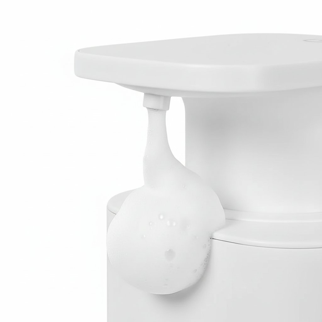 Foam Soap Dispenser Nozzle Close-Up Detail Shot