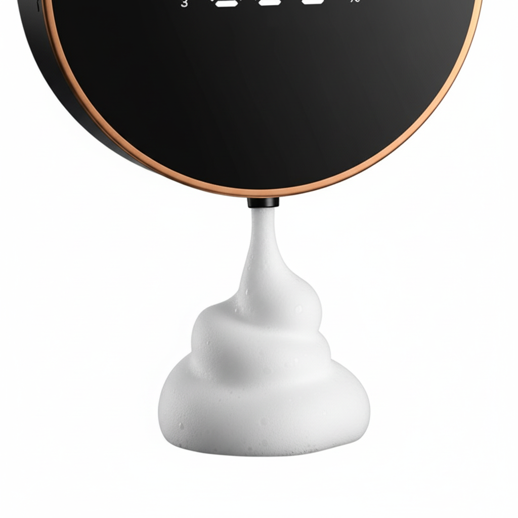 Foam Soap Dispenser Nozzle Close-Up Dispensing Foam
