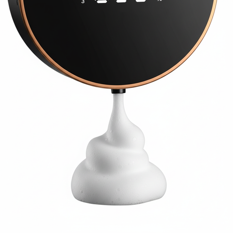 Foam Soap Dispenser Nozzle Close-Up Dispensing Foam