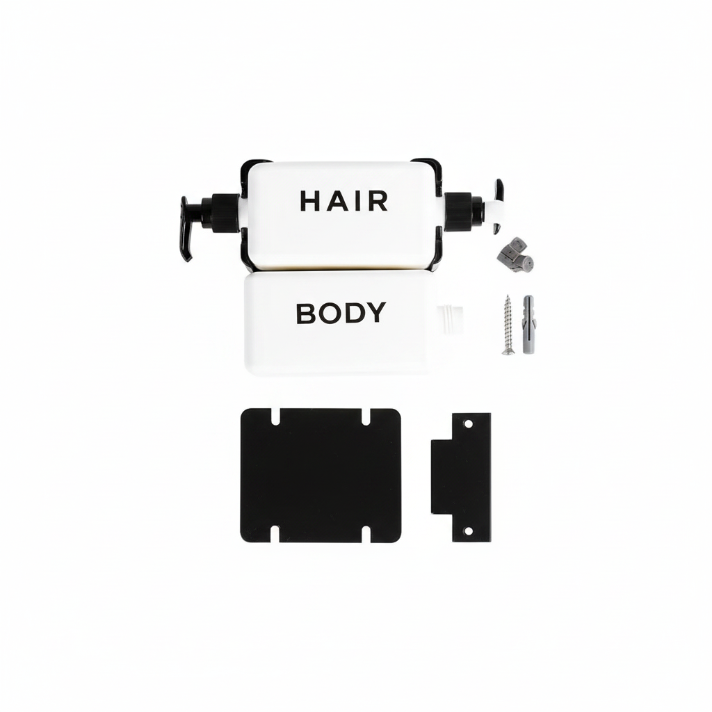 Soap Dispenser Set Package Contents Flat Lay