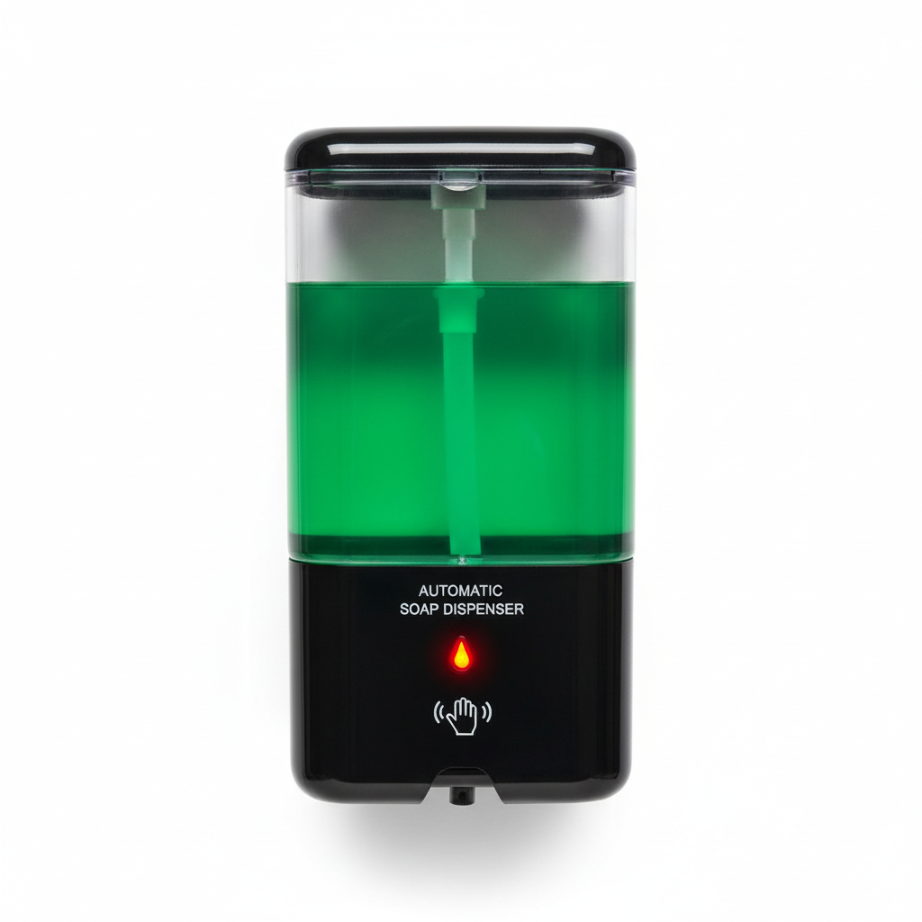 Wall-Mounted Automatic Soap Dispenser – Front View White Background