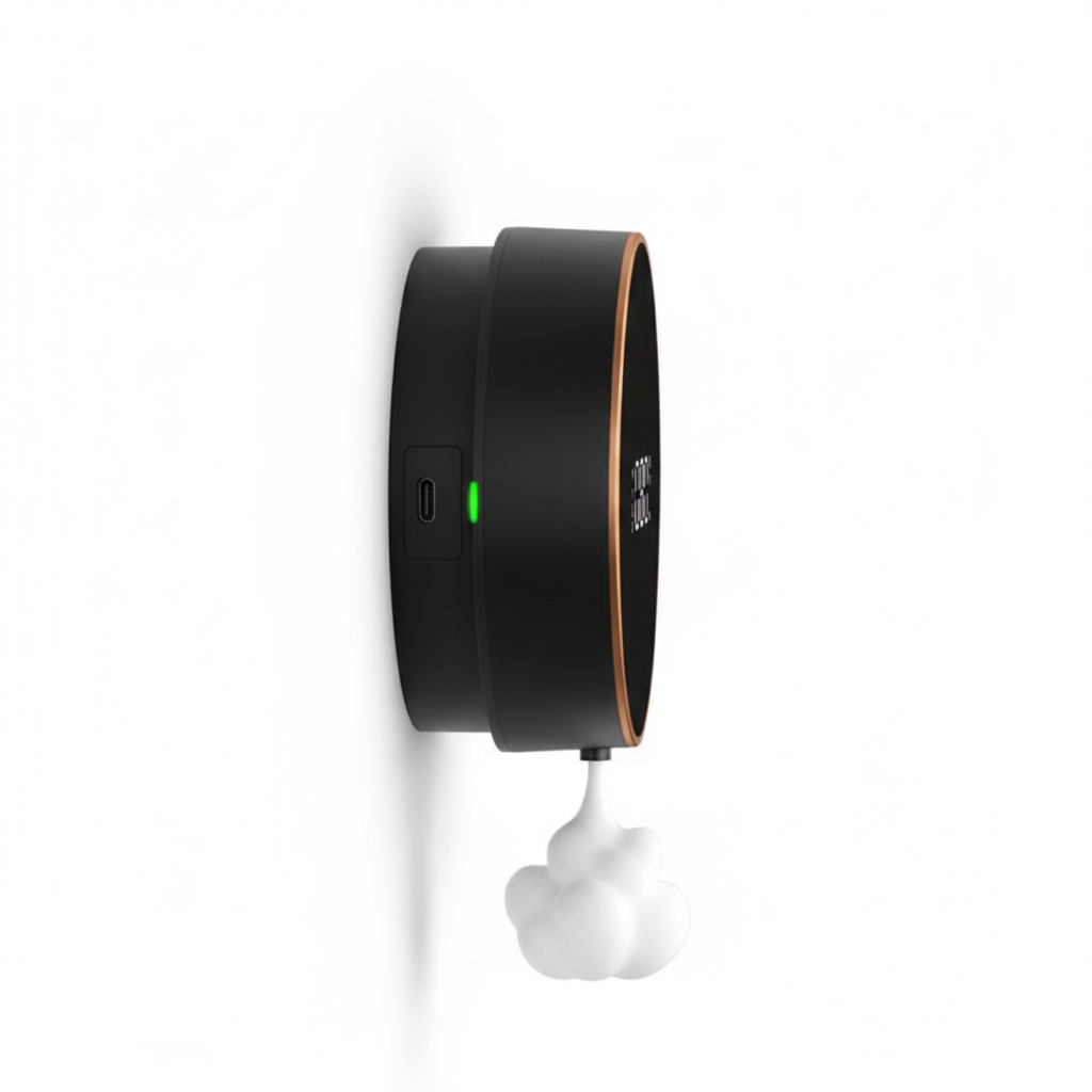 Wall-Mounted Foam Dispenser Side Profile USB Port Detail